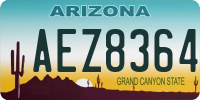 AZ license plate AEZ8364