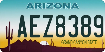 AZ license plate AEZ8389