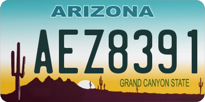 AZ license plate AEZ8391