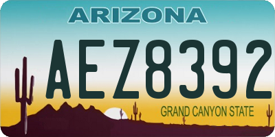 AZ license plate AEZ8392
