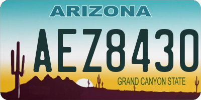 AZ license plate AEZ8430