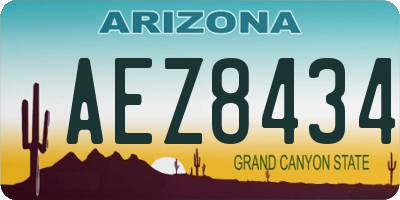 AZ license plate AEZ8434