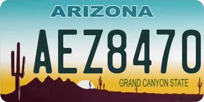 AZ license plate AEZ8470