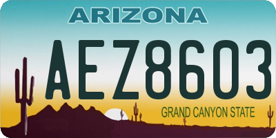 AZ license plate AEZ8603