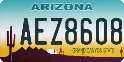 AZ license plate AEZ8608