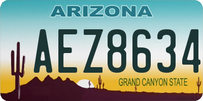 AZ license plate AEZ8634