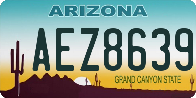 AZ license plate AEZ8639