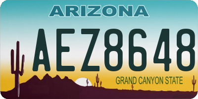 AZ license plate AEZ8648