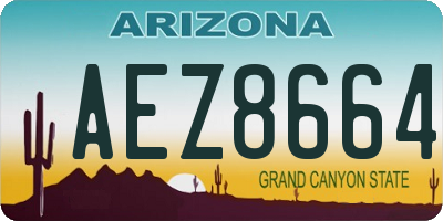 AZ license plate AEZ8664