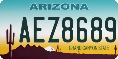 AZ license plate AEZ8689