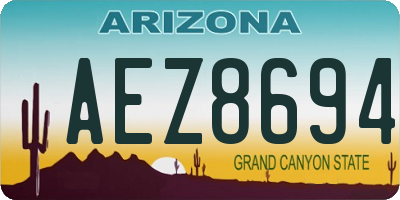 AZ license plate AEZ8694