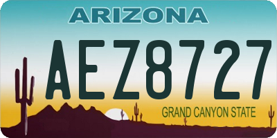 AZ license plate AEZ8727