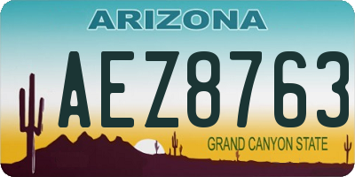 AZ license plate AEZ8763