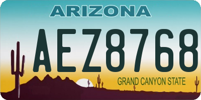 AZ license plate AEZ8768