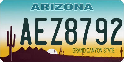 AZ license plate AEZ8792