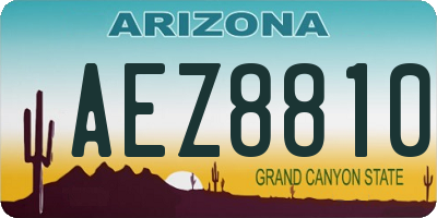 AZ license plate AEZ8810