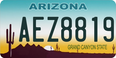 AZ license plate AEZ8819