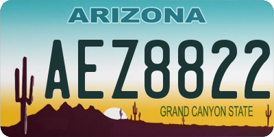 AZ license plate AEZ8822
