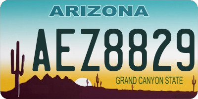 AZ license plate AEZ8829
