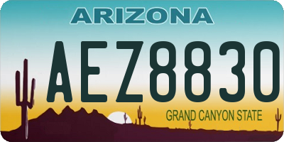 AZ license plate AEZ8830