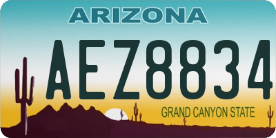 AZ license plate AEZ8834