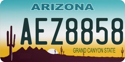 AZ license plate AEZ8858