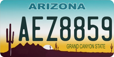 AZ license plate AEZ8859