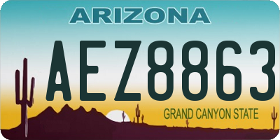 AZ license plate AEZ8863