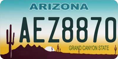 AZ license plate AEZ8870