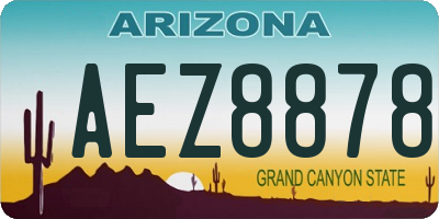 AZ license plate AEZ8878