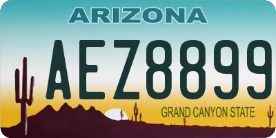 AZ license plate AEZ8899