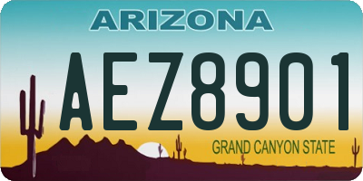 AZ license plate AEZ8901