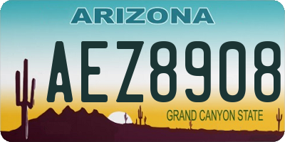 AZ license plate AEZ8908