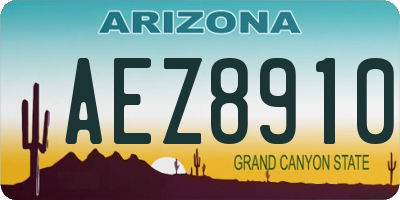 AZ license plate AEZ8910