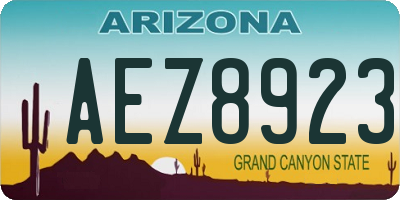 AZ license plate AEZ8923