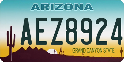 AZ license plate AEZ8924