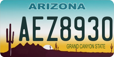 AZ license plate AEZ8930