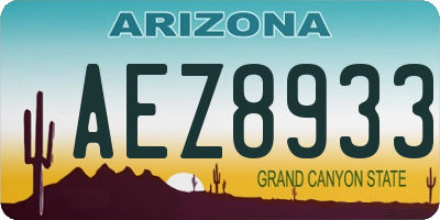 AZ license plate AEZ8933