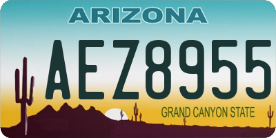 AZ license plate AEZ8955