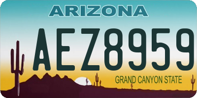 AZ license plate AEZ8959
