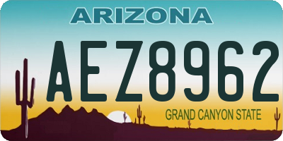AZ license plate AEZ8962