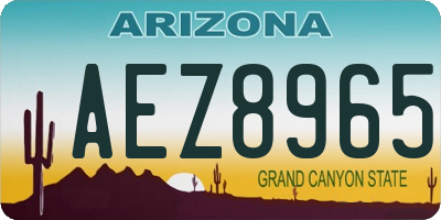 AZ license plate AEZ8965