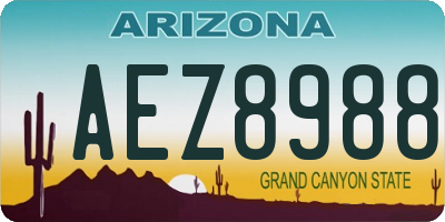 AZ license plate AEZ8988