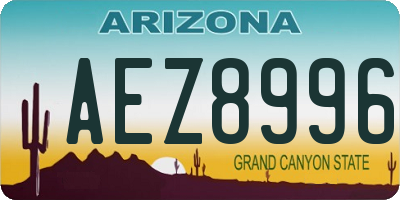 AZ license plate AEZ8996