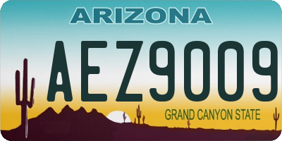 AZ license plate AEZ9009