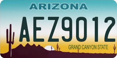 AZ license plate AEZ9012
