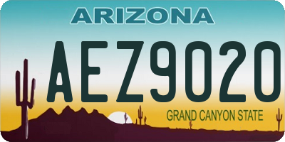 AZ license plate AEZ9020