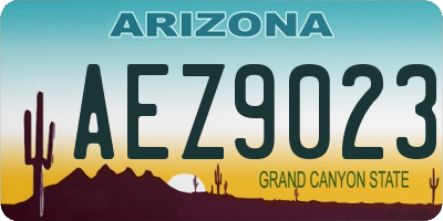 AZ license plate AEZ9023