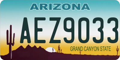 AZ license plate AEZ9033
