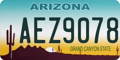 AZ license plate AEZ9078